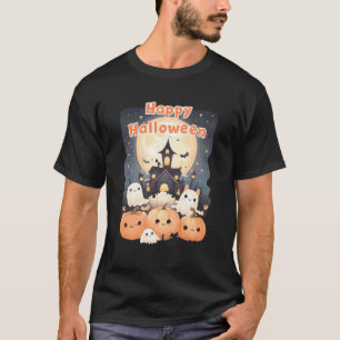 T-shirt Mignons fantômes de maison hantée Halloween Citrou