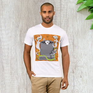 T-shirt Mignons fantômes d'Halloween et pierre tombale