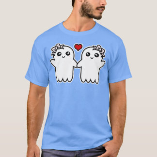 T-shirt Mignons Fantômes tenant les mains