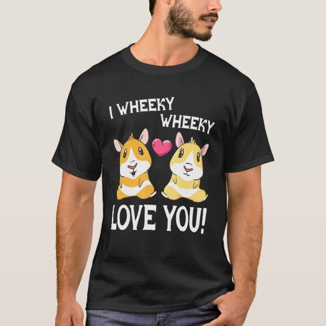T-shirt Mignons Je les adore Cochons d'Inde (Devant)
