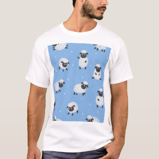 T-shirt Mignons moutons blancs : agneaux vintages.