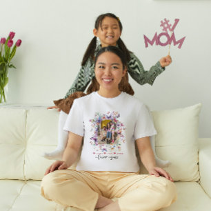 T-shirt Mignons papillons Fleur sauvage Photo Fête des mèr
