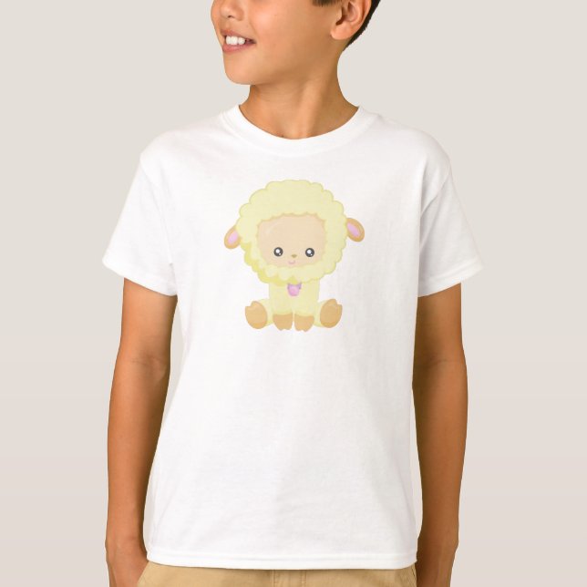 T-shirt Mignons, Petits moutons, Moutons Bébés, Moutons Ja (Devant)