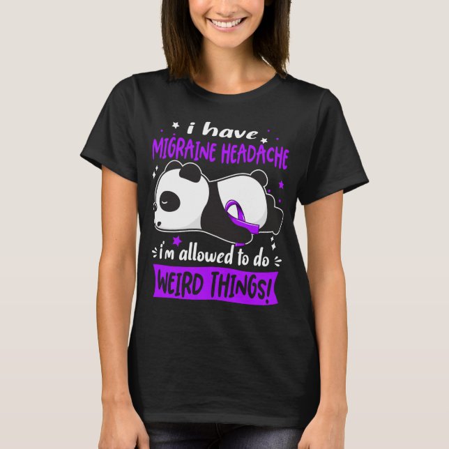 T-shirt Migraine Headache Awareness Month Ribbon (Devant)