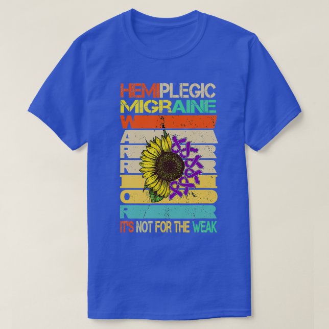 T-shirt Migraine Hémiplégique Ce N'Est Pas Pour Le Faible  (Design devant)