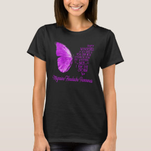 T-shirt Migraine Maux De Tête Sensibilisation Papillon Ros