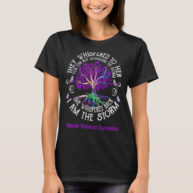 T-shirt Migraine Sensibilisation aux maux de tête Elle a c (Devant)