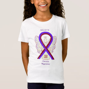 T-Shirt Migraines chroniques Sensibilisation Ribbon Angel