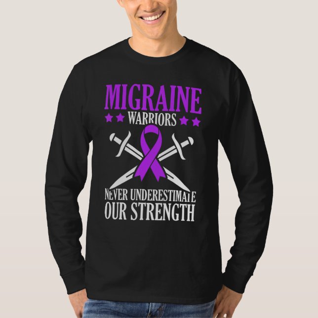 T-shirt Migrane Warriors Never Underestimate Our Strength (Devant)