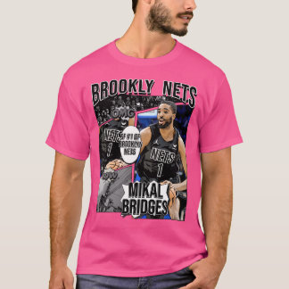 T-shirt Mikal Bridges Basketball Art Nets 1
