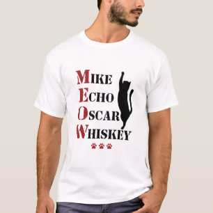 T-shirt Mike Echo Oscar Whiskey MEOW Cat