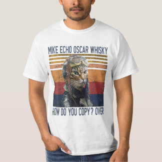 T-shirt Mike Echo Oscar Whisky Comment Copier Pilote Kitty