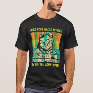 T-shirt Mike Echo Oscar Whisky Pilote de chat volant MEOW