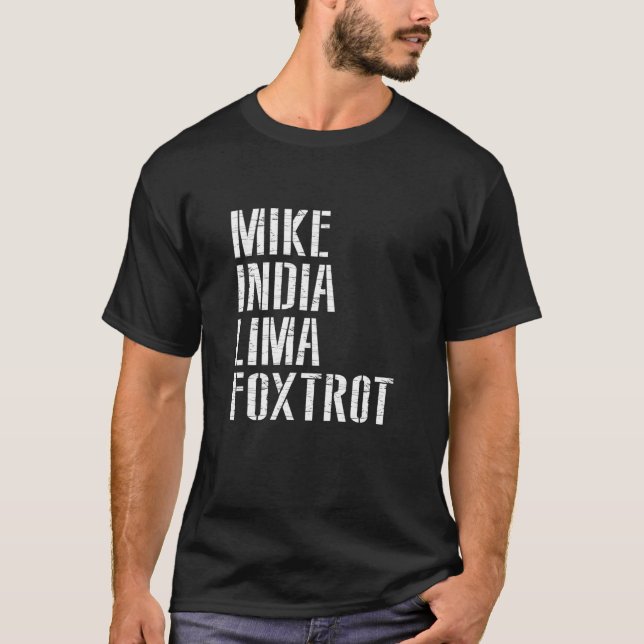 T-shirt Mike India Lima Foxtrot Apparel (Devant)