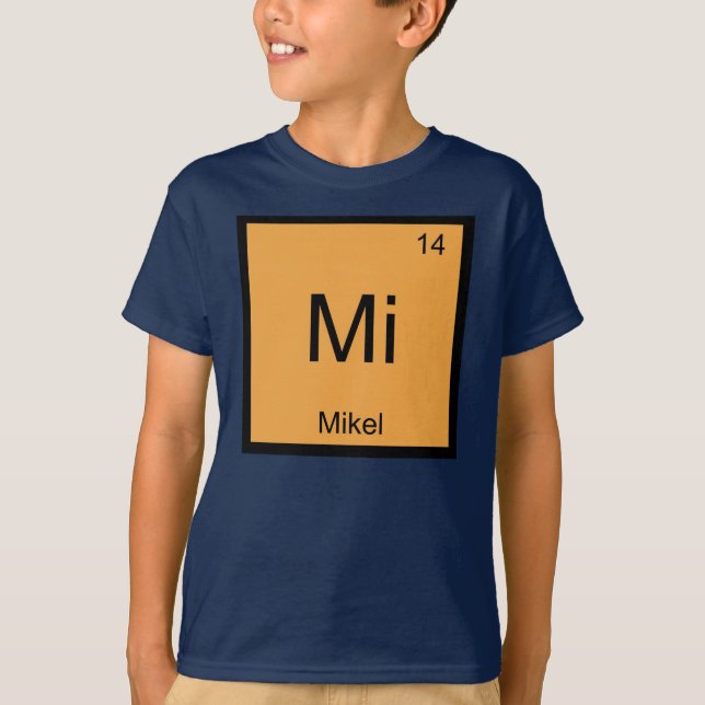 T-shirt Mikel Nom Chimie Élément Tableau Périodique (Devant)