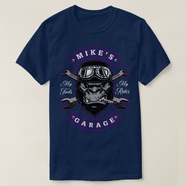 T-shirt Mikes Garage Cadeau Personnalisé Homme (Design devant)