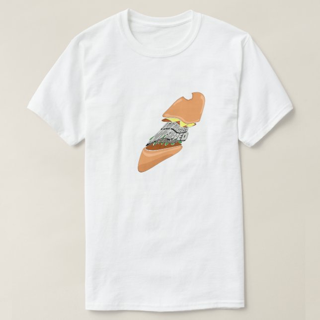T-shirt Mikitiez espace dolly crâne chips hamburger french (Design devant)