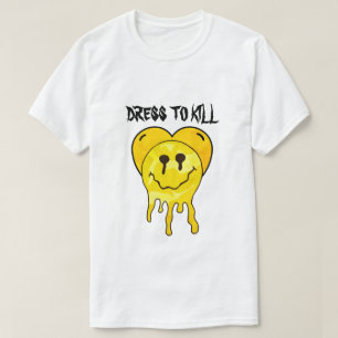 T-shirt Mikitiez fond jaune coeur sourire amitié