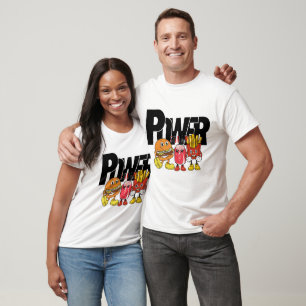 T-shirt Mikitiez hamburger frites power couple