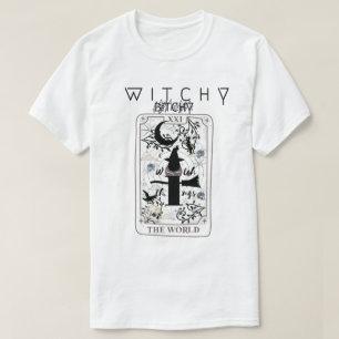 T-shirt Mikitiez sorcière de base sorcière magicien carte
