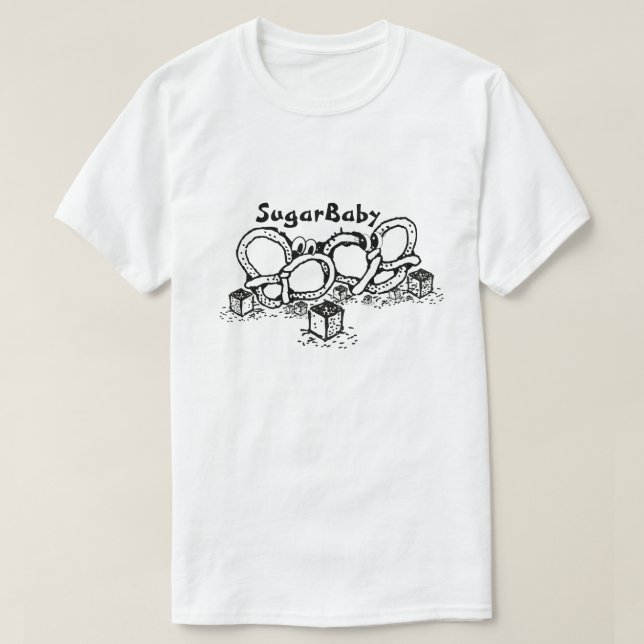 T-shirt Mikitiez sugarbaby bretzel couple amis doux (Design devant)
