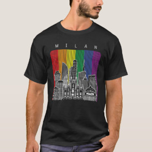 T-shirt Milan Italie Gay pride drapeau arc-en-ciel