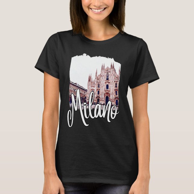 T-shirt Milan Italie Peinture Souvenir 2 (Devant)