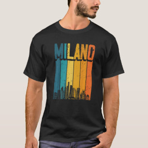 T-shirt Milan Italie Retro Vintage Sunset Skyline Milano P