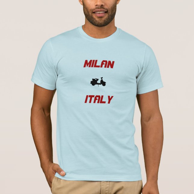 T-shirt Milan, Italie Scooter (Devant)