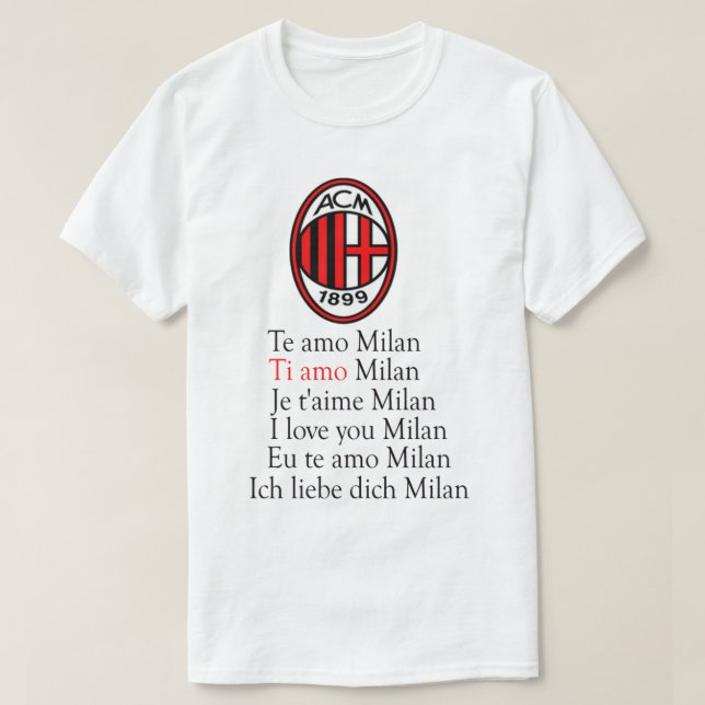 T-shirt Milan Je t'aime (Design devant)