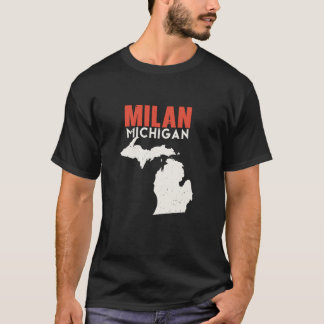T-shirt Milan Michigan USA State America Travel Michigania