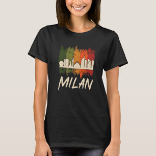 T-shirt Milan Skyline Retro De Italie Dom De Milan
