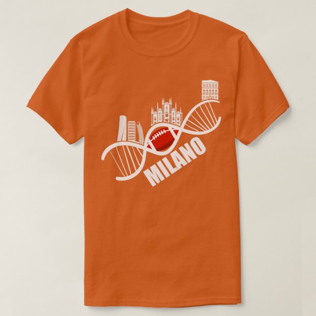 T-shirt Milano American Football Skyline Italie Classe cad (Design devant)