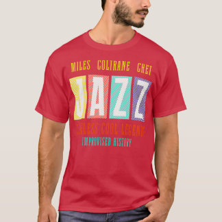 T-shirt Miles Coltrane Chet JAZZ Légendes Cool intemporell
