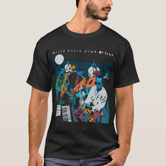 T-shirt Miles Davis Kind of Blue Illustré par Maximilian (Devant)