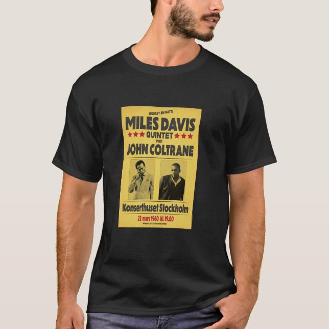 T-shirt Miles Davis Quintet et John Coltrane Stockholm 19 (Devant)
