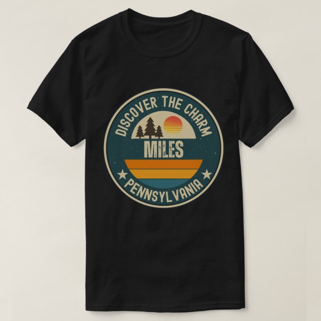 T-shirt Miles, Pennsylvanie (Design devant)