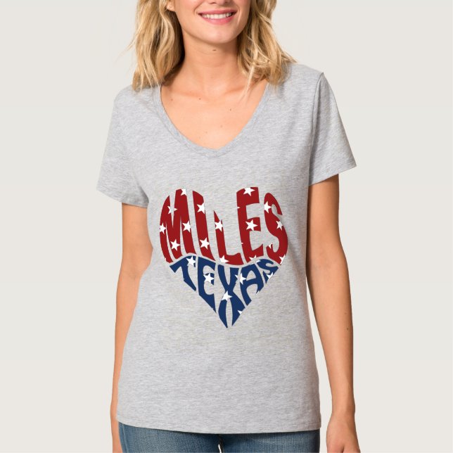 T-shirt "MILES, TEXAS HEART STARS" (Devant)