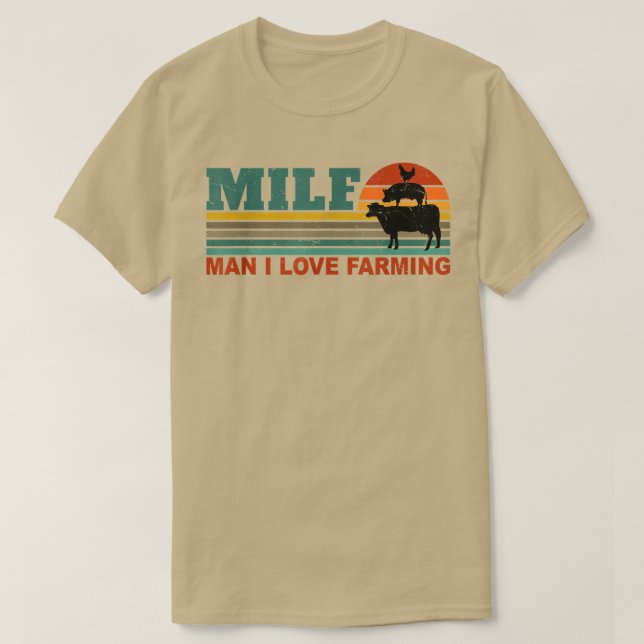 T-shirt MILF Man I Love Farming Funny Farmer Farming Retro (Design devant)
