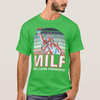 T-shirt MILF man J'aime les feux d'artifice