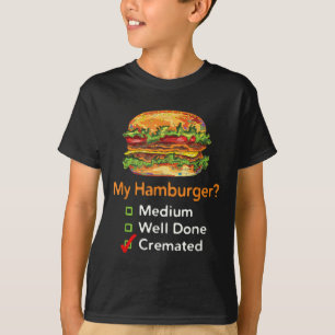 T-shirt Milieu De Hamburger Amusant, Bien Fait, Ou Créé Po