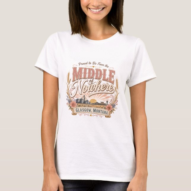 T-shirt Milieu de nulle part Glasgow Montana (Devant)