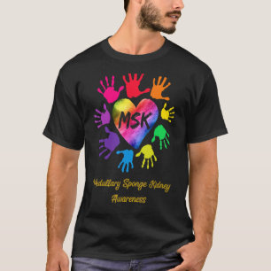T-shirt Milieu médullaire Éponge Mains de sensibilisation