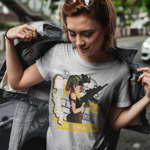 T-shirt Militaire Anime Girl