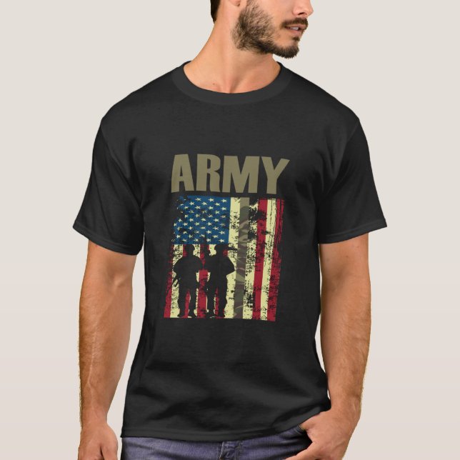 T-shirt Militaire Asa Drapeau T Chemise (Devant)