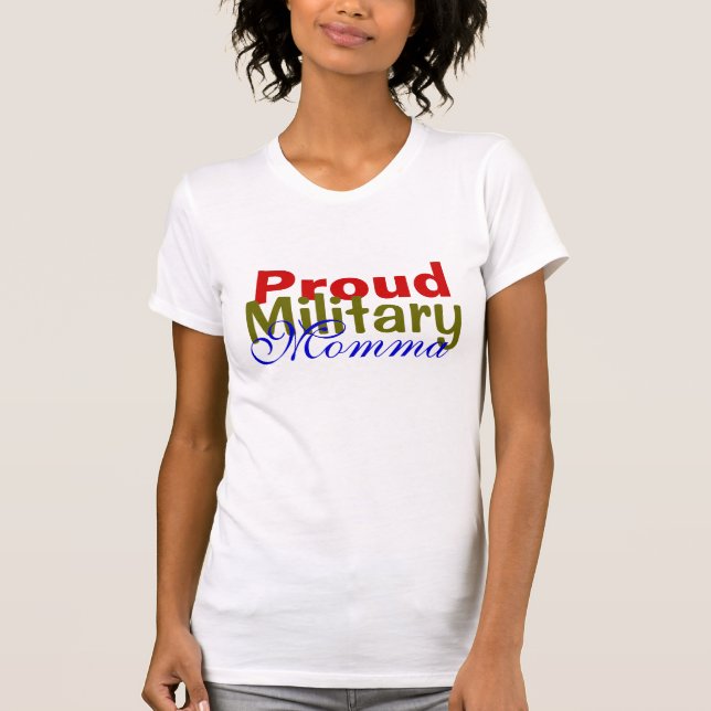 T-shirt militaire fier de mamans (Devant)