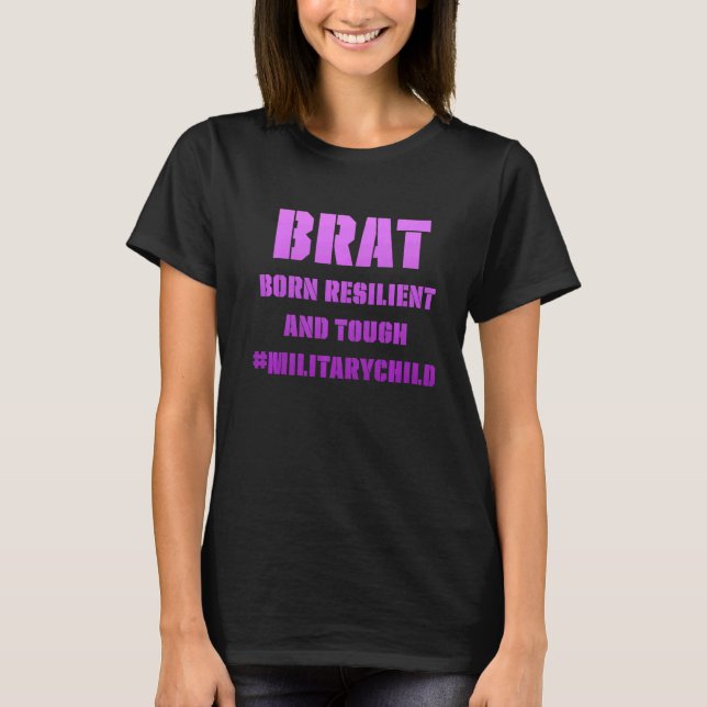 T-shirt Militaire Mois pourpre jusqu'à l'âge (Devant)