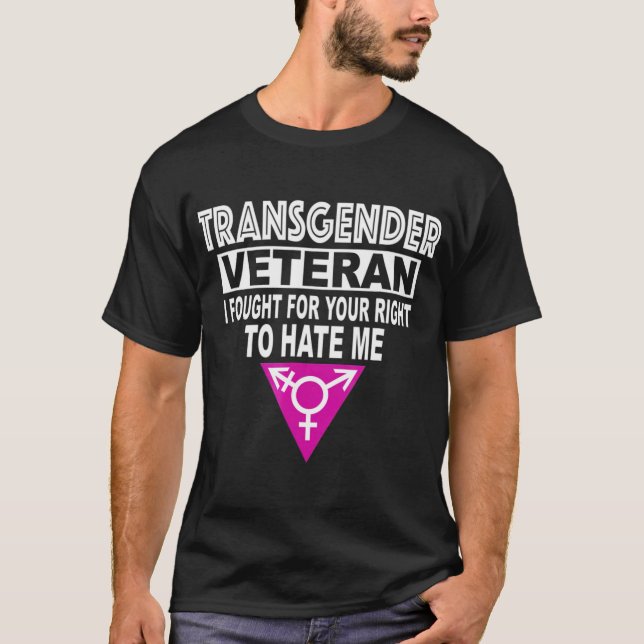 T-shirt Militar vétéran LGBT de la haine de droit (Devant)