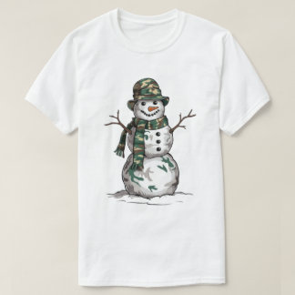 T-shirt Military Snowman