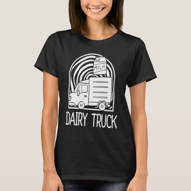 T-shirt Milk Dairy Cow  Farmer Farm Farming Milk Truck (Devant)